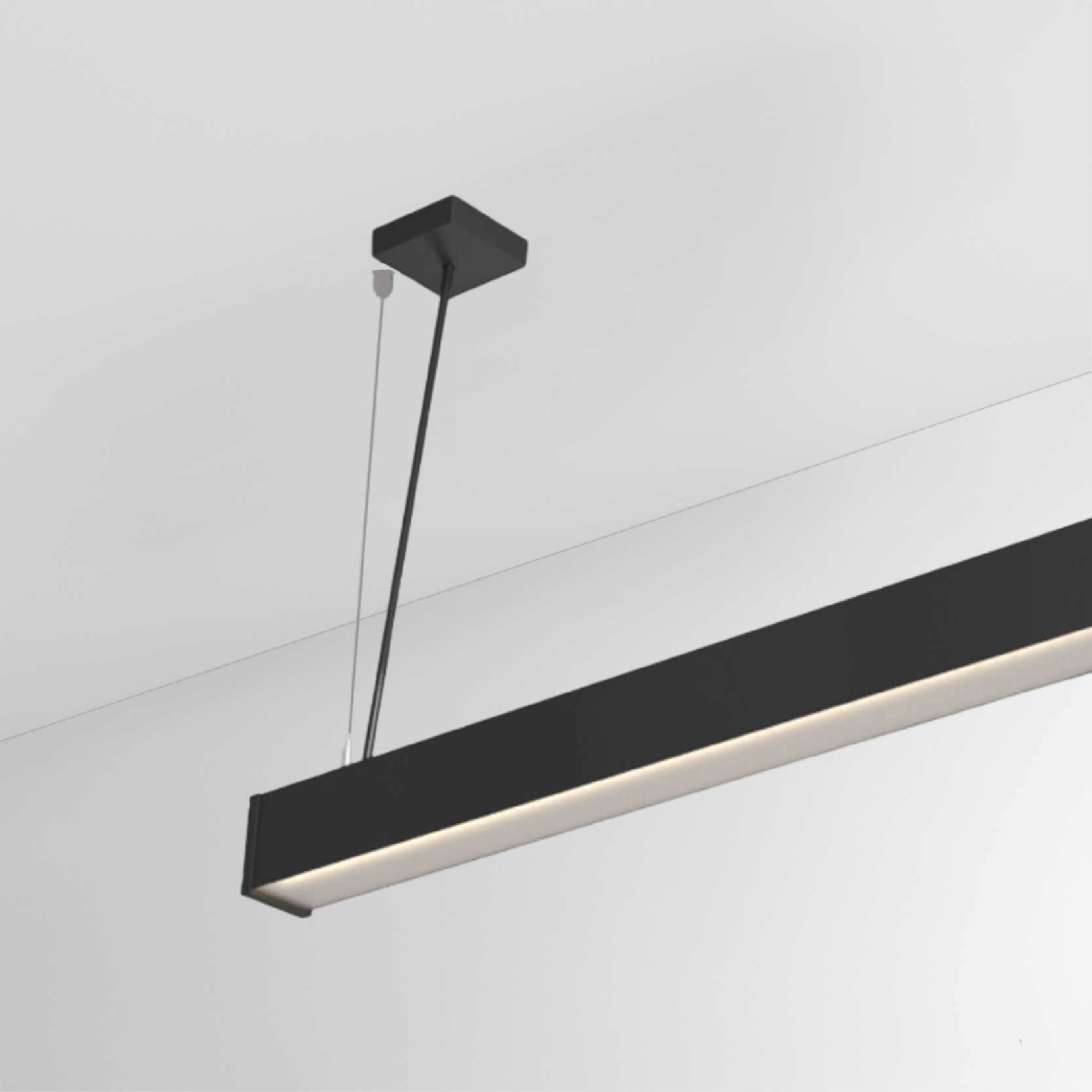 Slider Straight IP54 by Prolicht – 79 1/8″ x 3 1/8″ Suspension, Linear Profiles offers LED lighting solutions | Zaneen Architectural